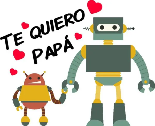Taza Papá e Hijo robot