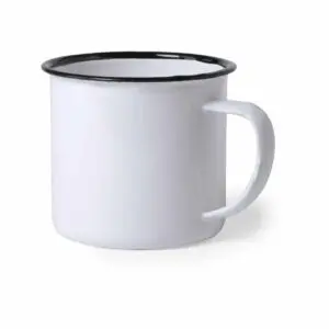 Taza blanca de metal-sublimación