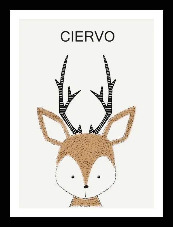 Cuadrito de Ciervo 25x19cm