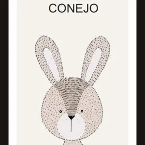 Cuadrito de Conejo 25x19cm