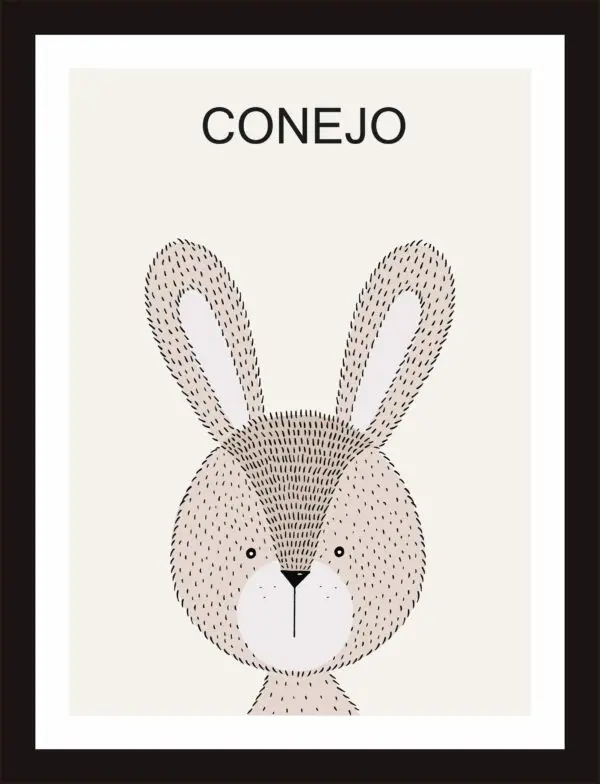 Cuadrito de Conejo 25x19cm