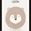 Cuadrito de León 25x19 cm