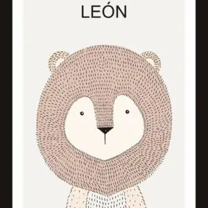 Cuadrito de León 25x19 cm
