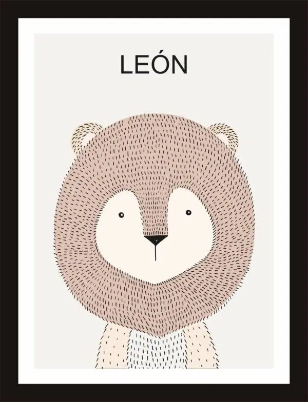 Cuadrito de León 25x19 cm
