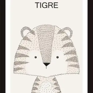 Cuadrito de Tigre 25x19 cm