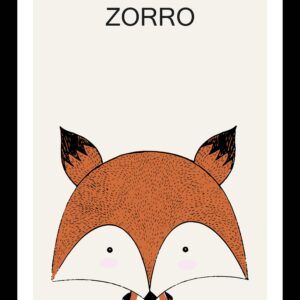 Cuadrito de Zorro 25x19 cm.