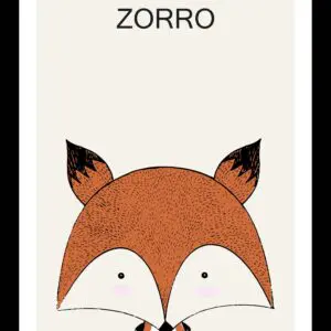 Cuadrito de Zorro 25x19 cm.