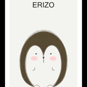 Cuadrito de Erizo 25x19 cm