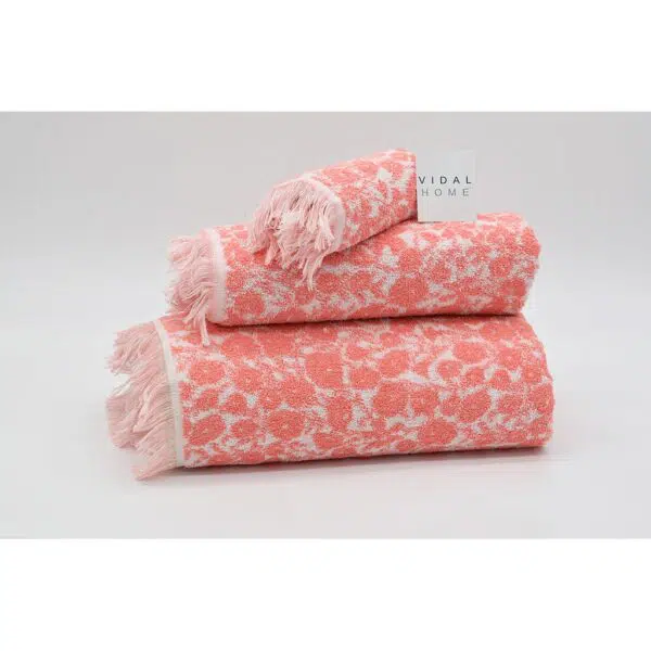 JUEGO TOALLAS JACQUARD LILLE SALMON VIDAL HOME